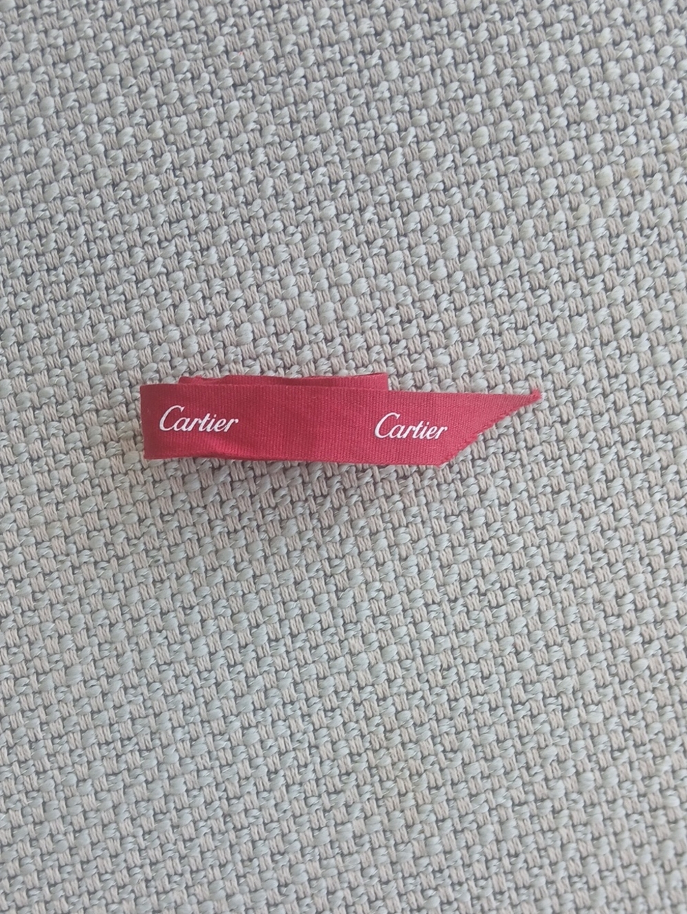 Cartier Deep Red Satin Ribbon Accent